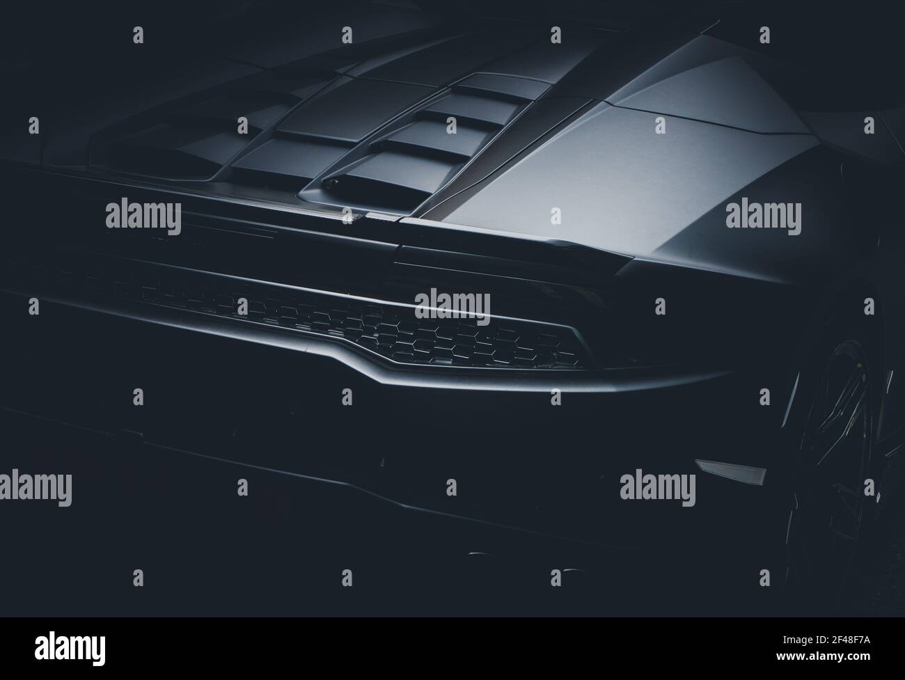 Black Lamborghini in Soho, London Stockfoto