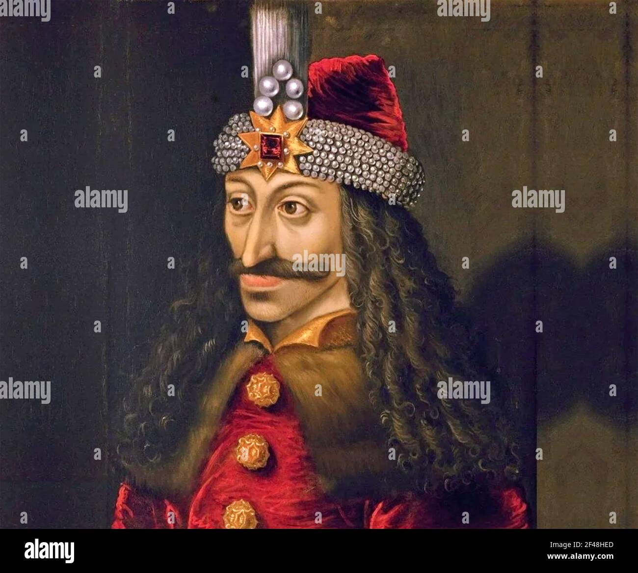 VLAD DER IMPULSGEBER (c 1430-c 1476) Volvode der Walachei (Rumänien) Posthumes Porträt um 1560 Stockfoto