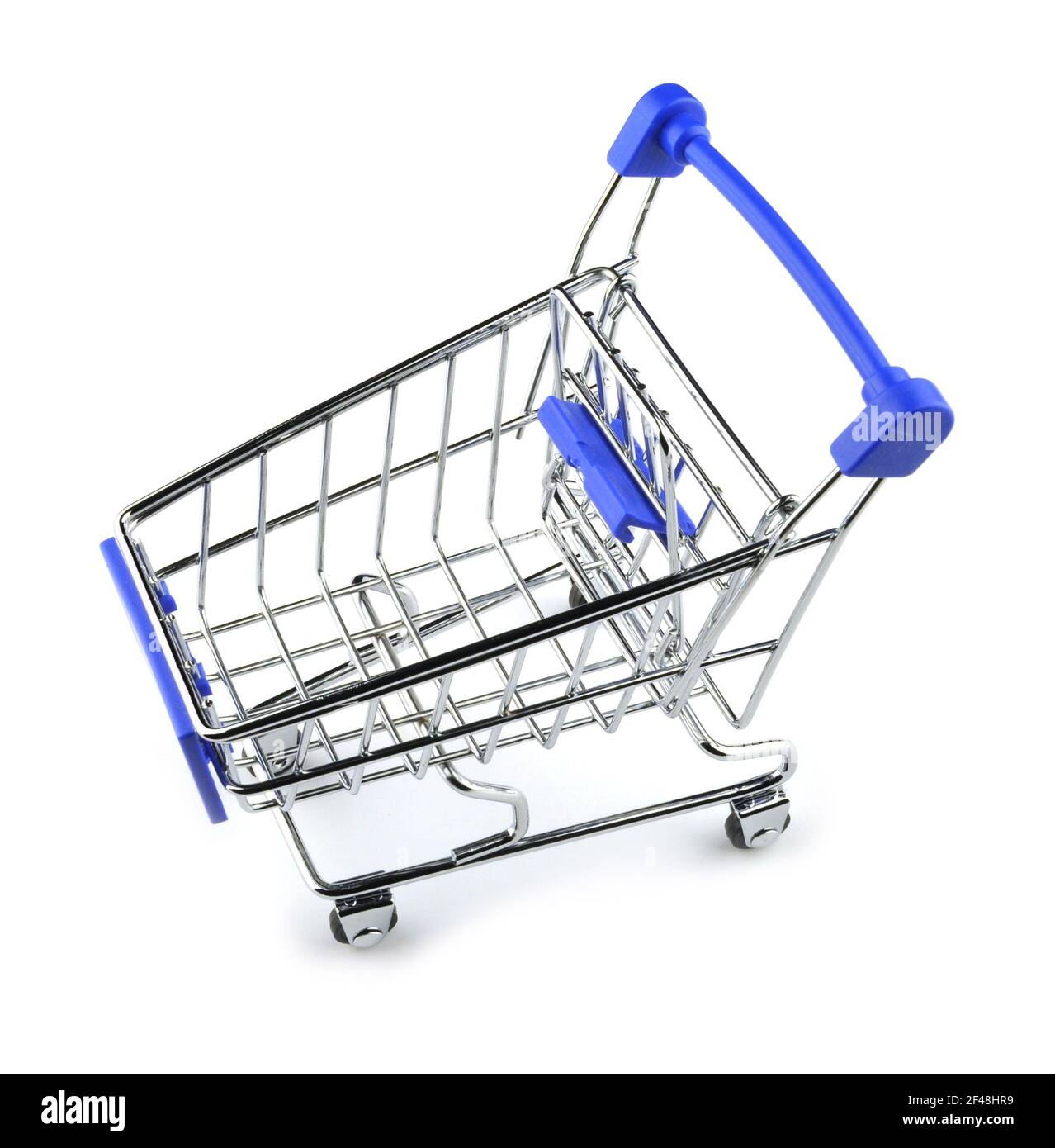 Einkaufswagen isoliert auf weißem Hintergrund. Konzept-Shopping. Stockfoto