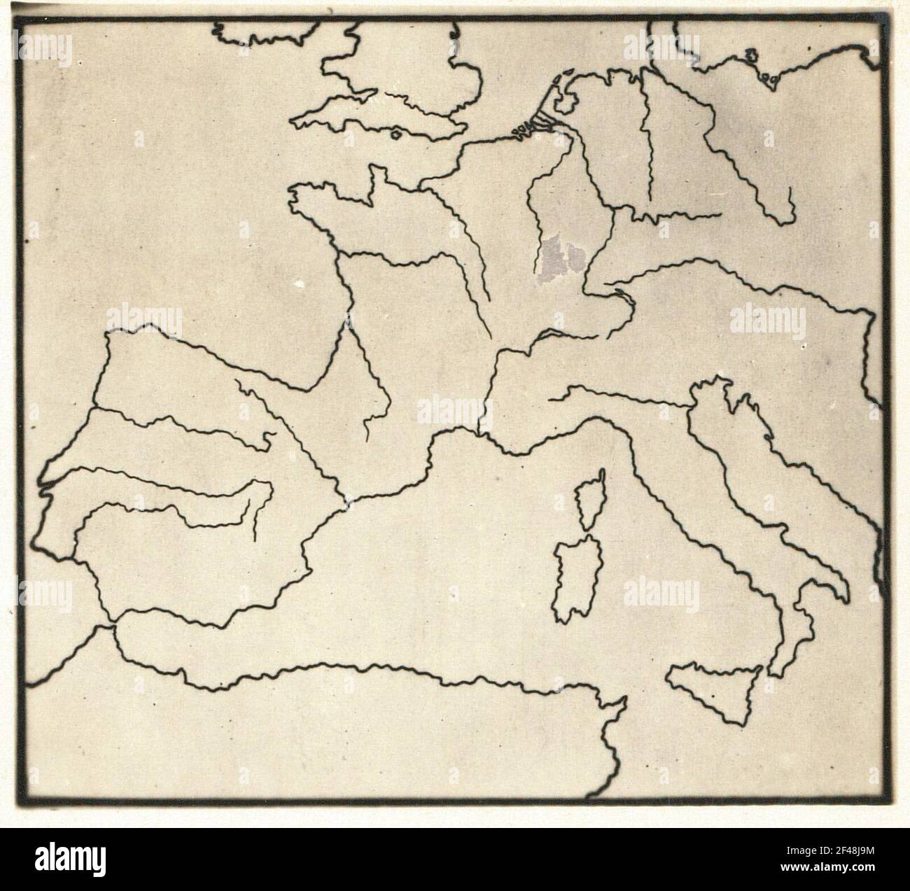 Übersichtskarte Europa Stockfoto