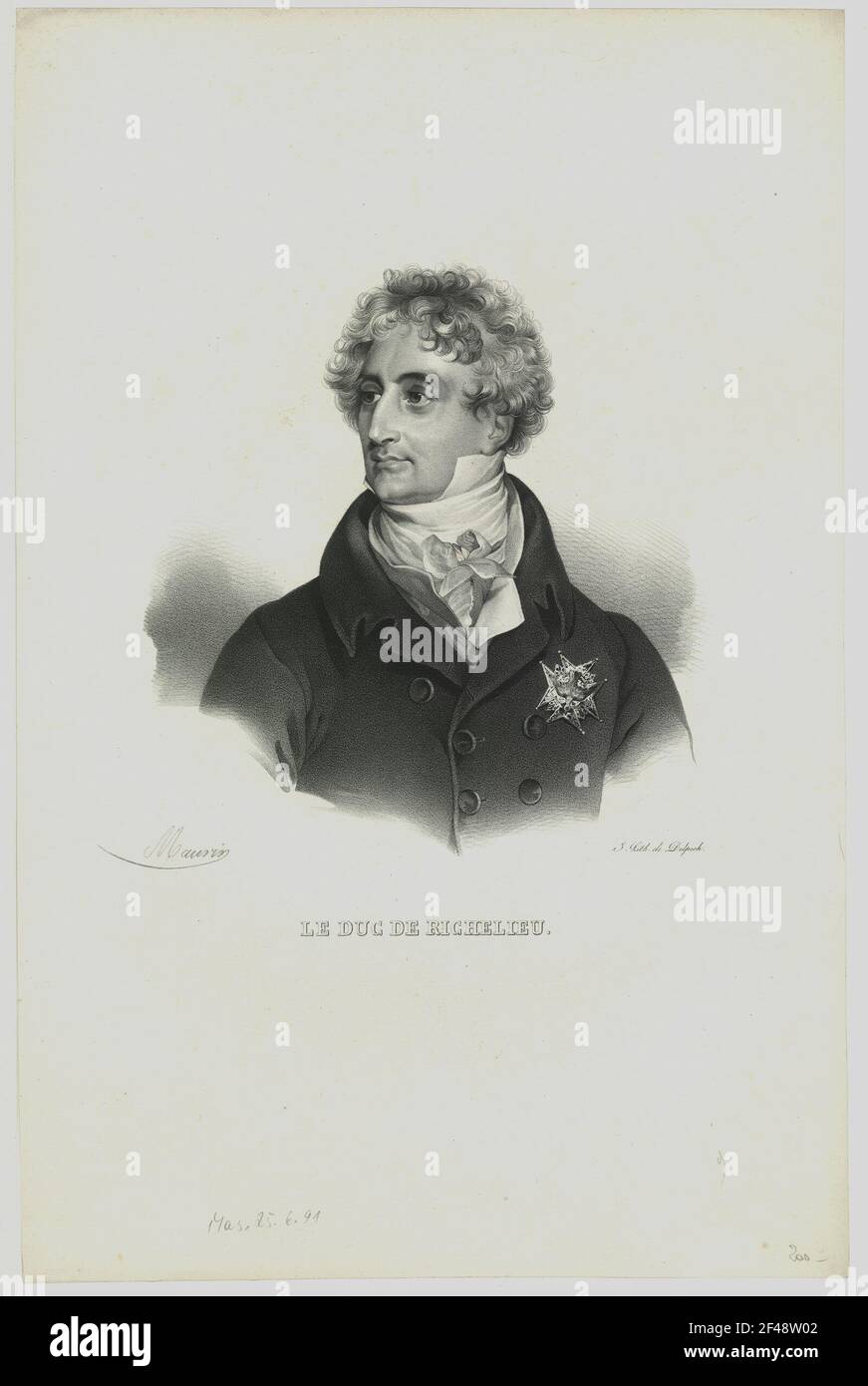Porträt von Armand Emmanuel du Plessis, Duc de Richelieu Stockfoto