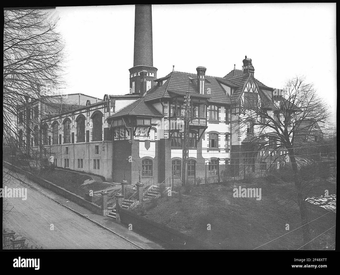Oberlungwitz. Elektrizitätswerk Stockfoto