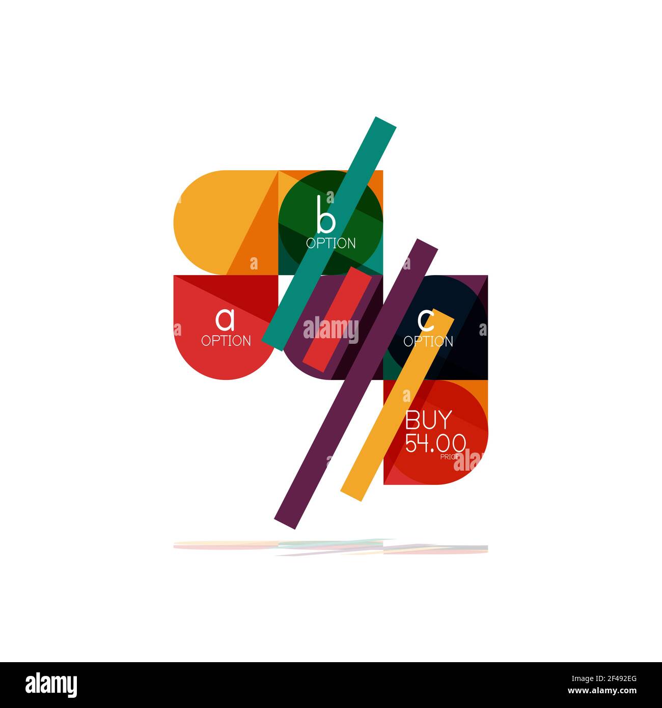 Minimal flach sauber abstrakt Option Schritt Infografik Design-Element, geometrische Formen - Runde Quadrate, Kreise und Linien Layout mit Beispieltext. Minimal flach sauber abstrakt Option Schritt Infografik Design-Element, geometrische Formen - runde Quadrate, Kreise und Linien Layout mit Beispieltext, für Business-oder Web-Präsentation, App oder Interface-Tasten Stock Vektor