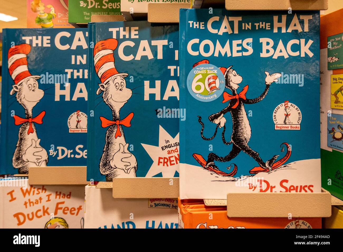 Barnes & Noble Buchhändler Buchanzeige in der Kinderabteilung, NYC, USA Stockfoto