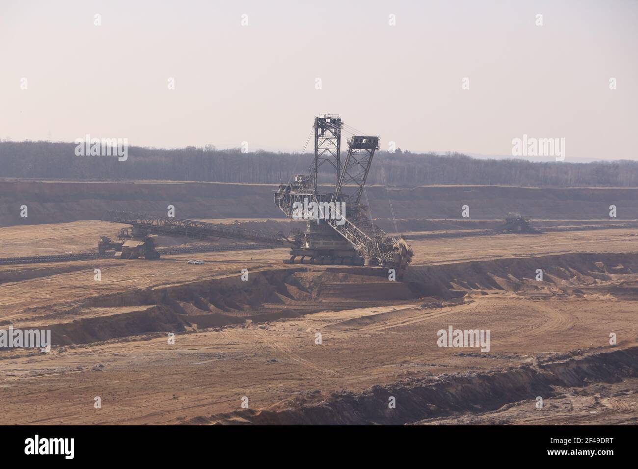 Blick auf den Tagebau Hambach bei Kerpen in Nordrhein-Westfalen Stockfoto