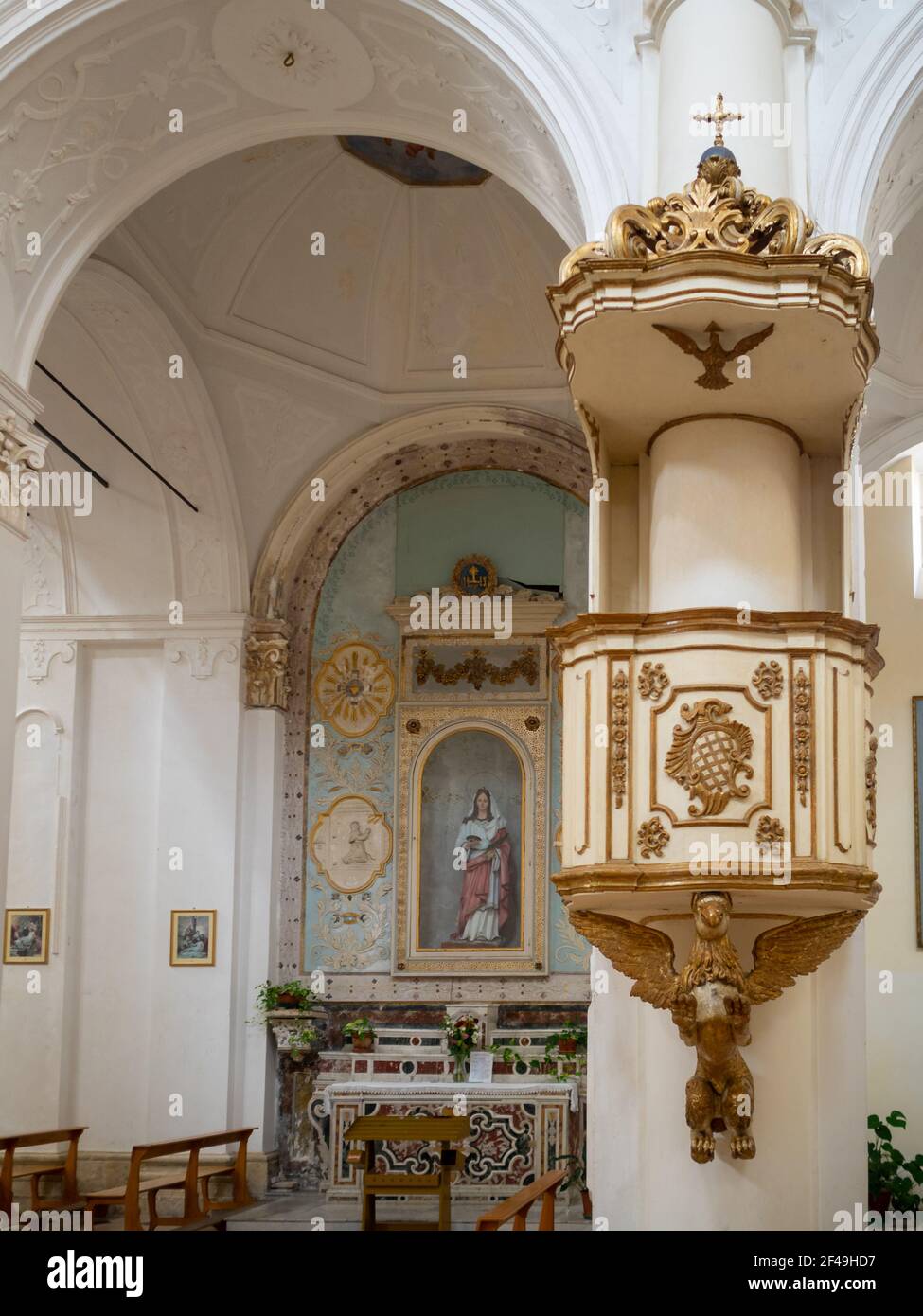 Chiesa di San Carlo Innenraum, Noto Stockfoto