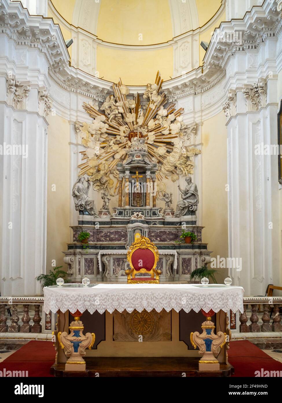 Hochaltar der Chiesa di San Carlo, Noto Stockfoto