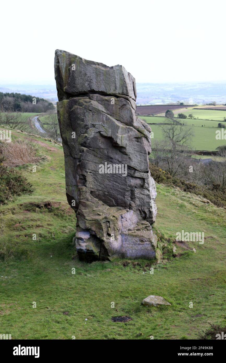 Alport Stone in der Nähe von Wirksworth in der Landschaft von Derbyshire Stockfoto