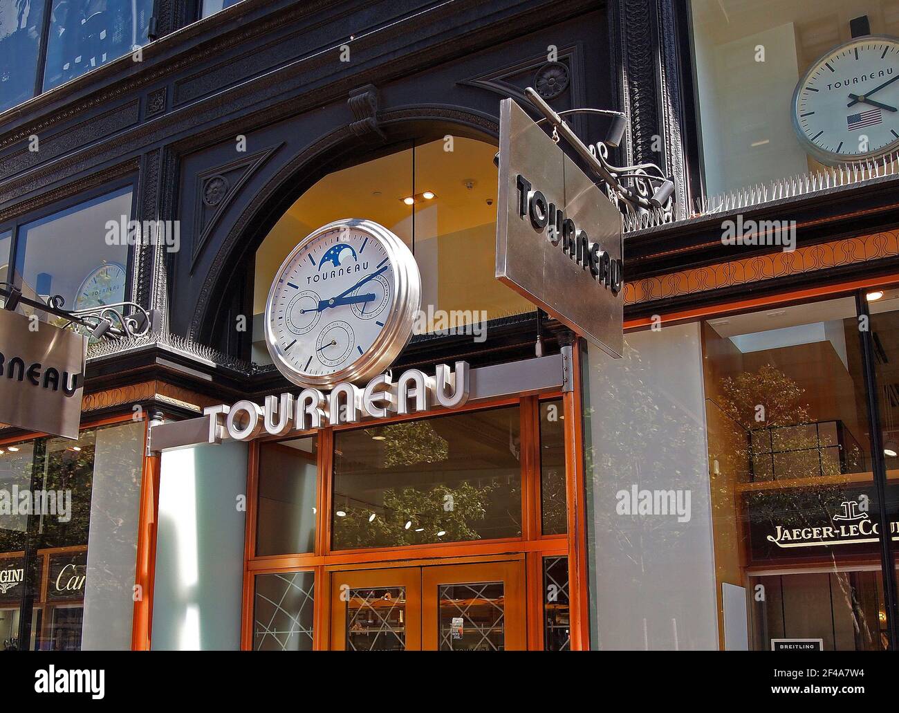 Tourneau Luxus-Uhrenhändler in San Francisco, Kalifornien Stockfoto
