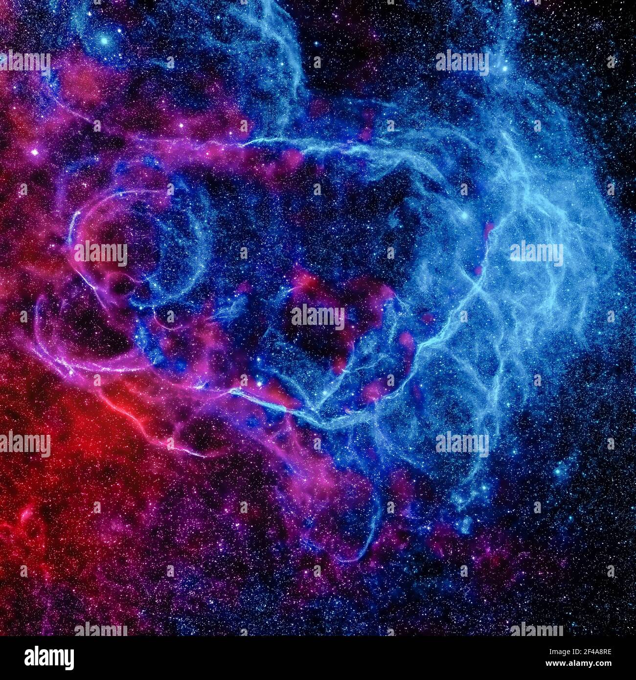 Der Supernova-Überrest von Vela ist ein Supernova-Überrest im südlichen Sternbild Vela. Seine Quelle Typ-II-Supernova explodierte etwa 11.000–12,30 Stockfoto