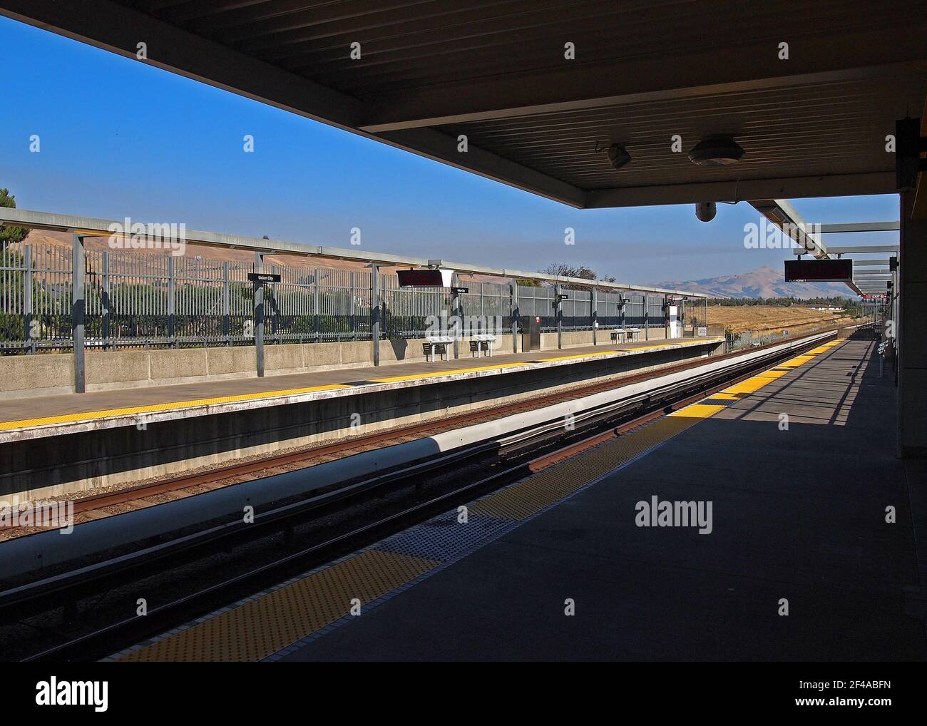 BART Bay Area Rapid Transit, Union City Bahnhof, Kalifornien Stockfoto
