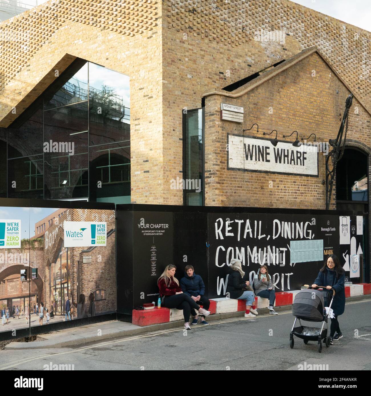 Dirty Lane, Soap Yard und Clink Yard Entwicklung in Bankside Stockfoto