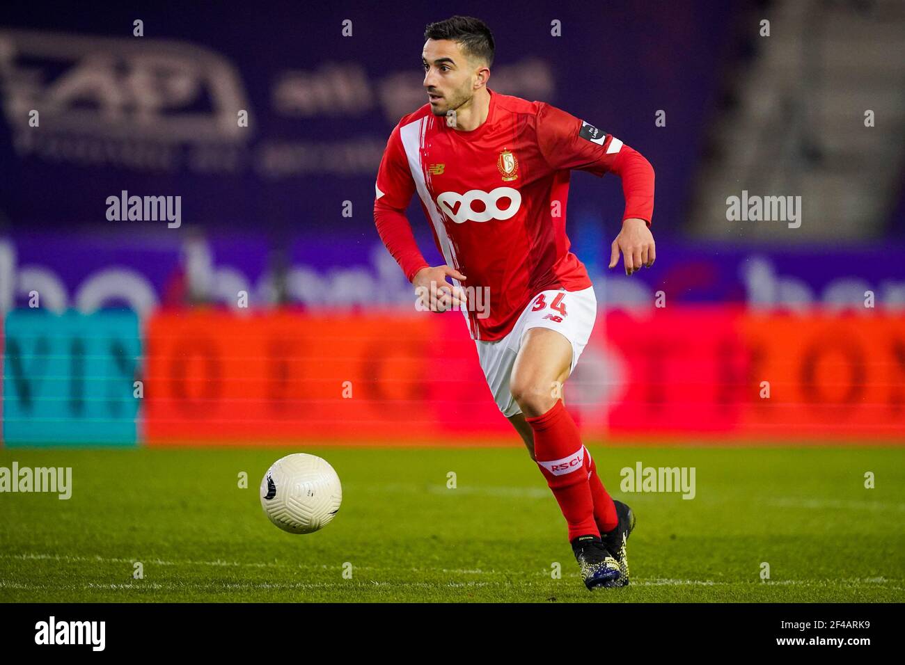 GENK, BELGIEN MÄRZ 19 Konstantinos Laifis von Standard de Liege