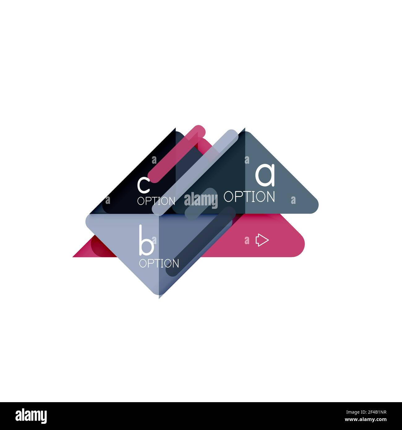 Triangle Data Visualization Design, Option Infografik Layout. Triangle Data Visualization Design, Option Infografik Layout. Vektorgrafik Stock Vektor