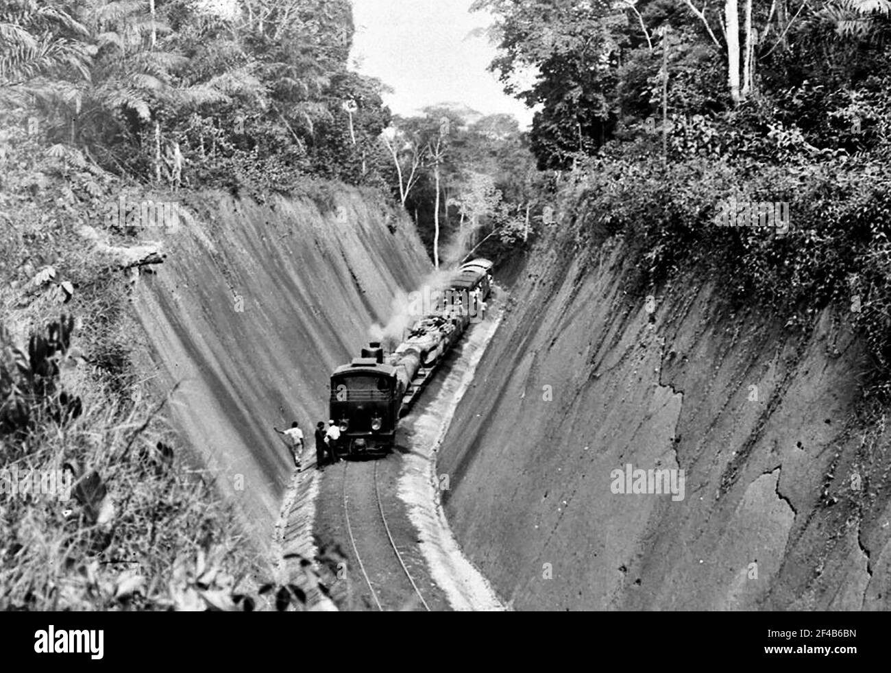 Die Nordbahn in der deutschen Kolonie Kamerun ca. 1908-1919 Stockfoto