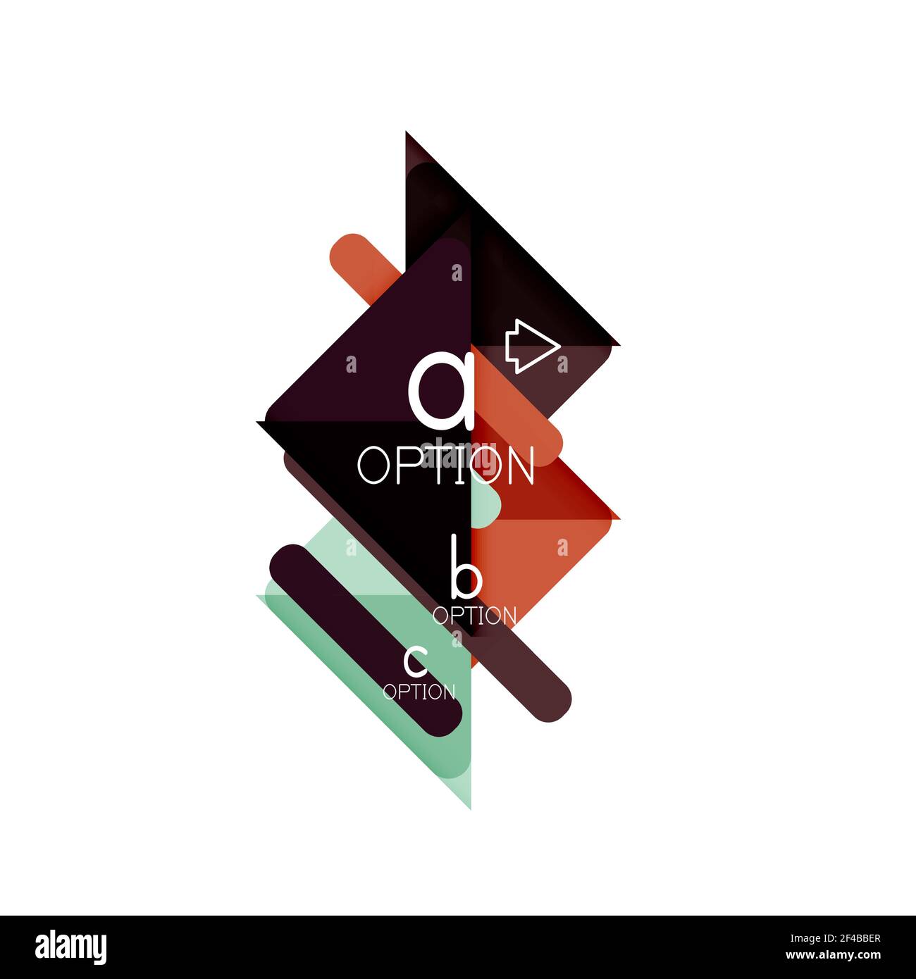 Triangle Data Visualization Design, Option Infografik Layout. Triangle Data Visualization Design, Option Infografik Layout. Vektorgrafik Stock Vektor