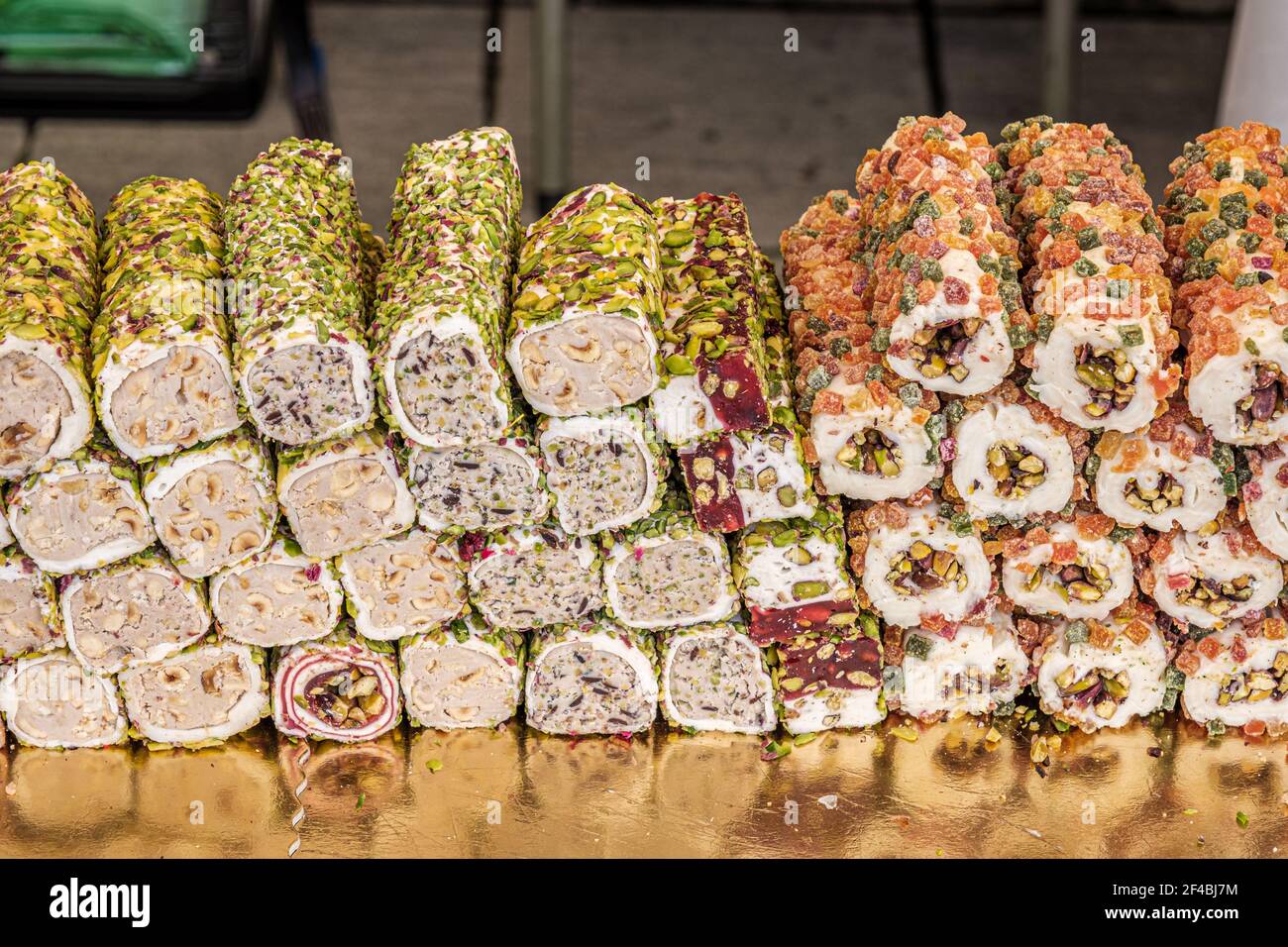 Auswahl an türkischen Spezialitäten, bekannt als türkische Delikatessen Erhältlich zum Verkauf vor allem in allen Bereichen in der Türkei Land Stockfoto