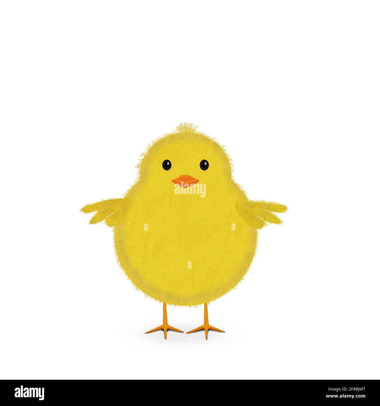 Ostern Huhn Cartoon auf weiß isoliert. Stockfoto