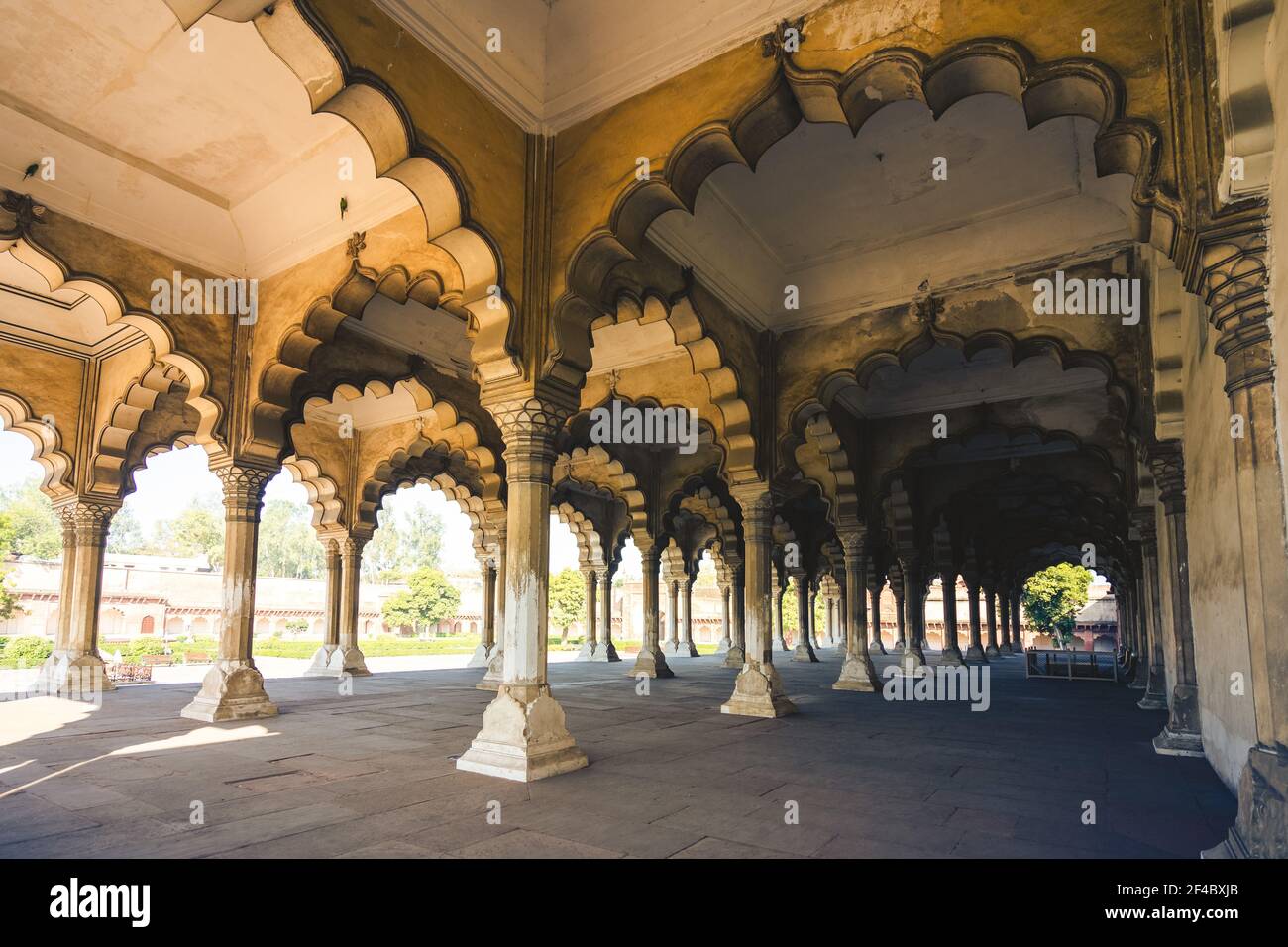 Agra Fort Diwan I am, Hall of Public Audience, in agra, indien Stockfoto