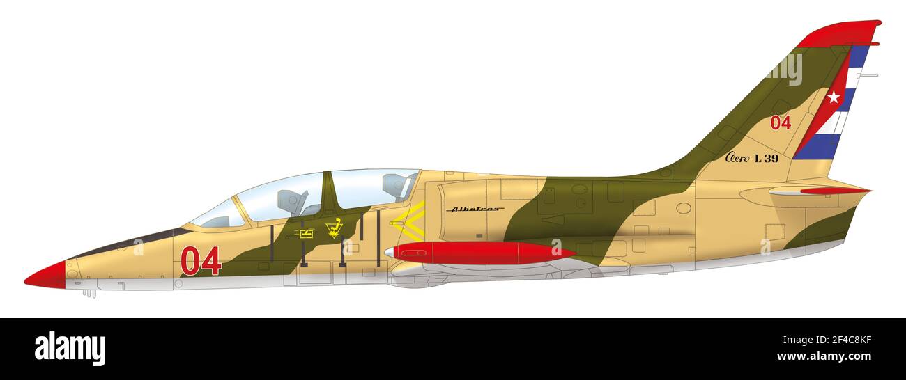 Aero L-39C Albatros der kubanischen revolutionären Luft und Luft Verteidigungskraft Stockfoto