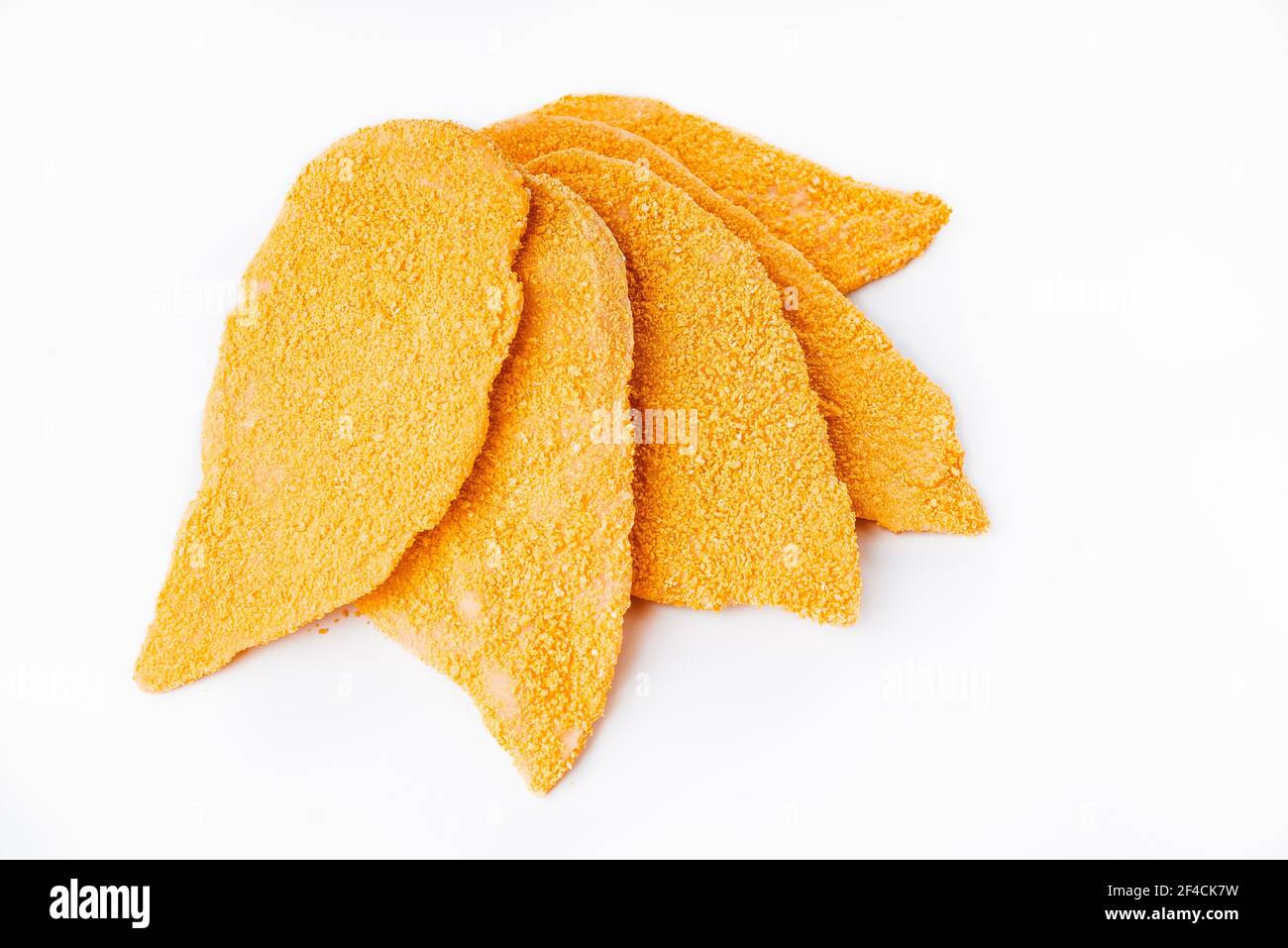 Fast hausgemachte Speisen.Fast Food.Huhn paniert Schnitzel Huhn paniert Filet, Huhn Schnitzel Fast Food.. Stockfoto