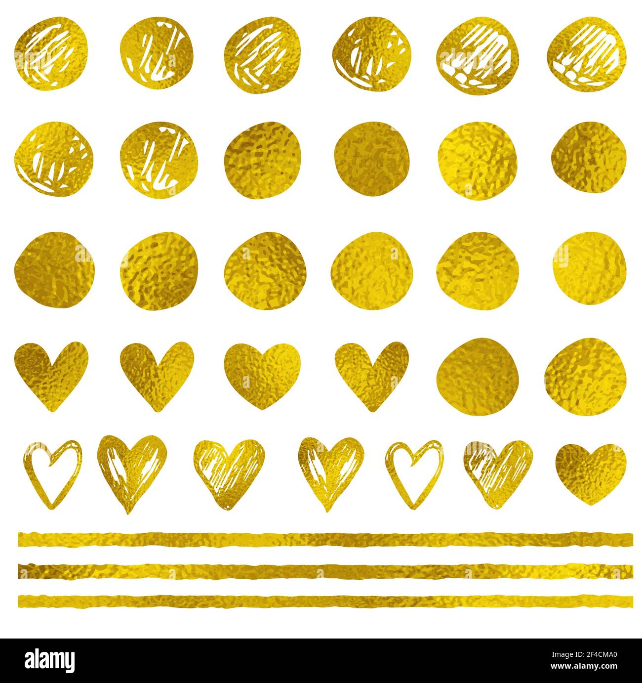 Golden dekorative vektor design Elemente auf einem weißen Hintergrund. Festliche dekorative Kit. Stock Vektor