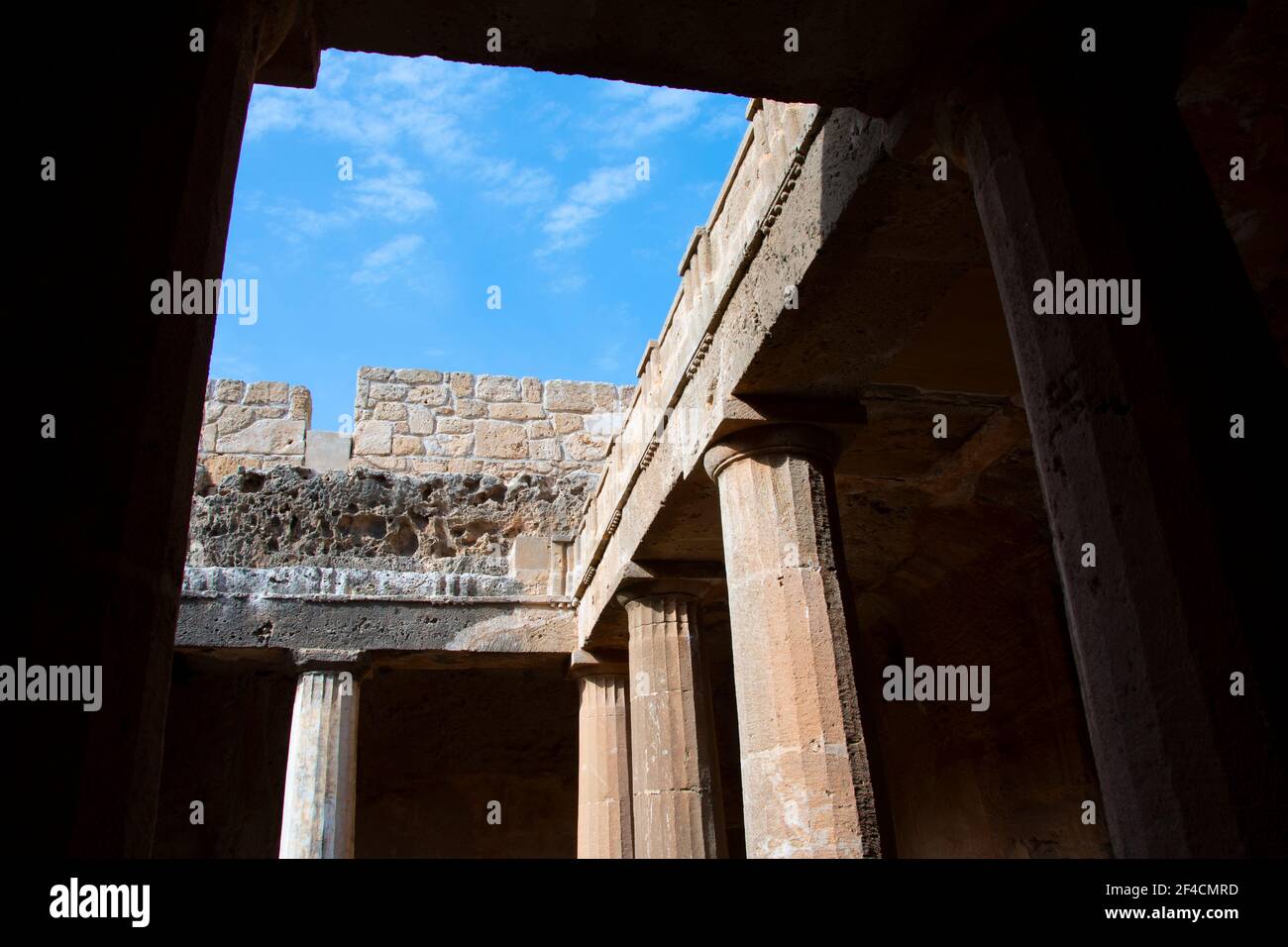 Paphos, Zypern. Gräber der Könige Stockfoto