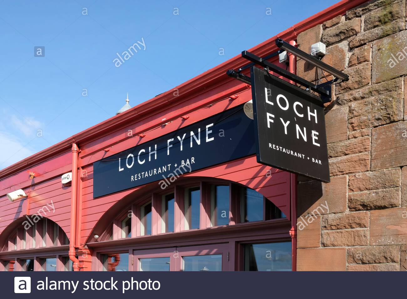 Restaurant-Bar Loch Fyne, Newhaven, Edinburgh, Schottland Stockfoto