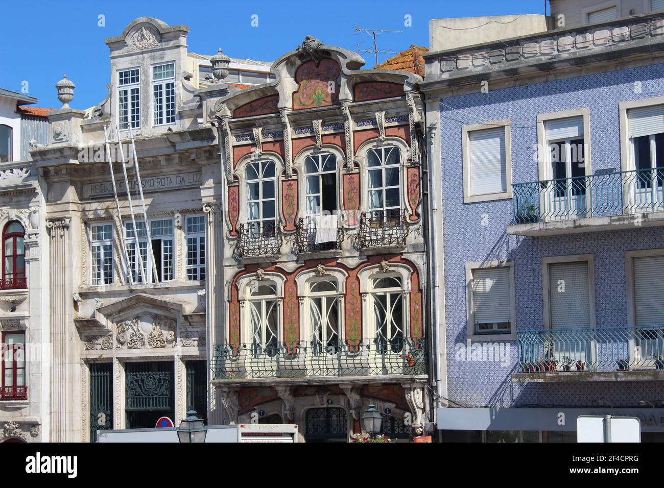 Landschaft der portugiesischen Architektur Wohngebäude Stockfoto