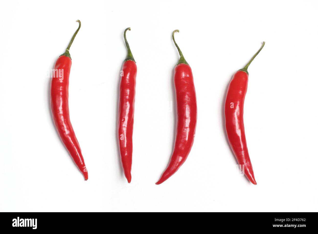 Chilis auf weißem Hintergrund Stockfoto