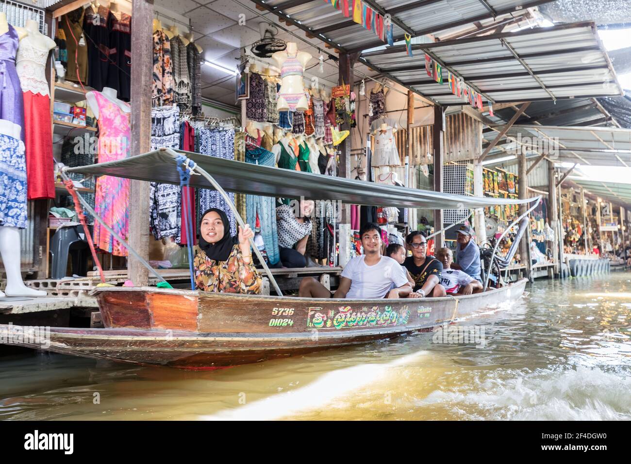 Tha Kha Floating Market, Bangkok, Thailand Stockfoto