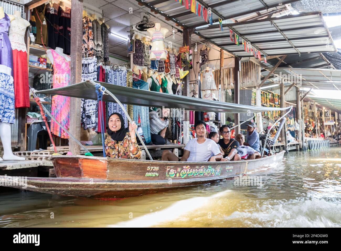Tha Kha Floating Market, Bangkok, Thailand Stockfoto