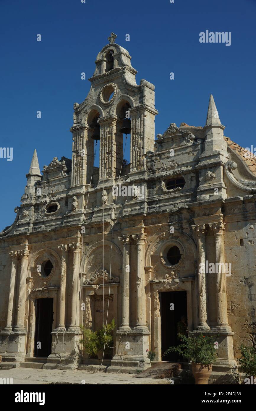 Arkadi Kloster, Kreta Stockfoto