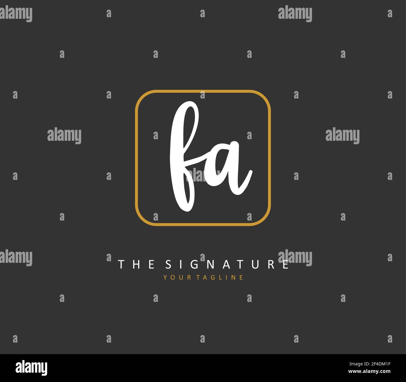 F A FA Initial Letter Handschrift und Unterschrift Logo. Ein Konzept