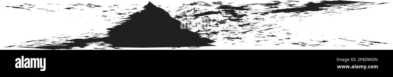 Grungy, Grunge, und strukturierte dicke Linie Trennlinie, Pinsel, Pinselstrich Vektor. Tinte, Flüssigkeit und Flüssigkeit horizontal Spritz-Effekt – Stock Vektor-Illust Stock Vektor