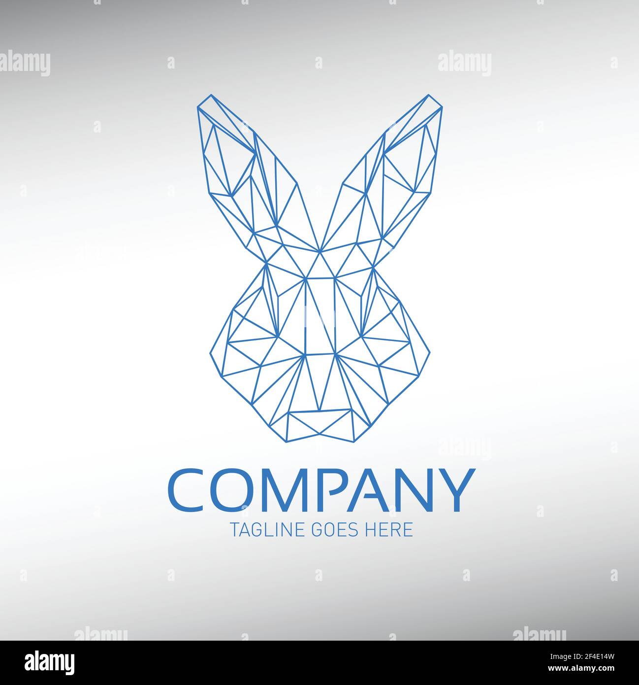 Professionelles Modernes Geometrisches Hase Kaninchen Logo Design Stock Vektor