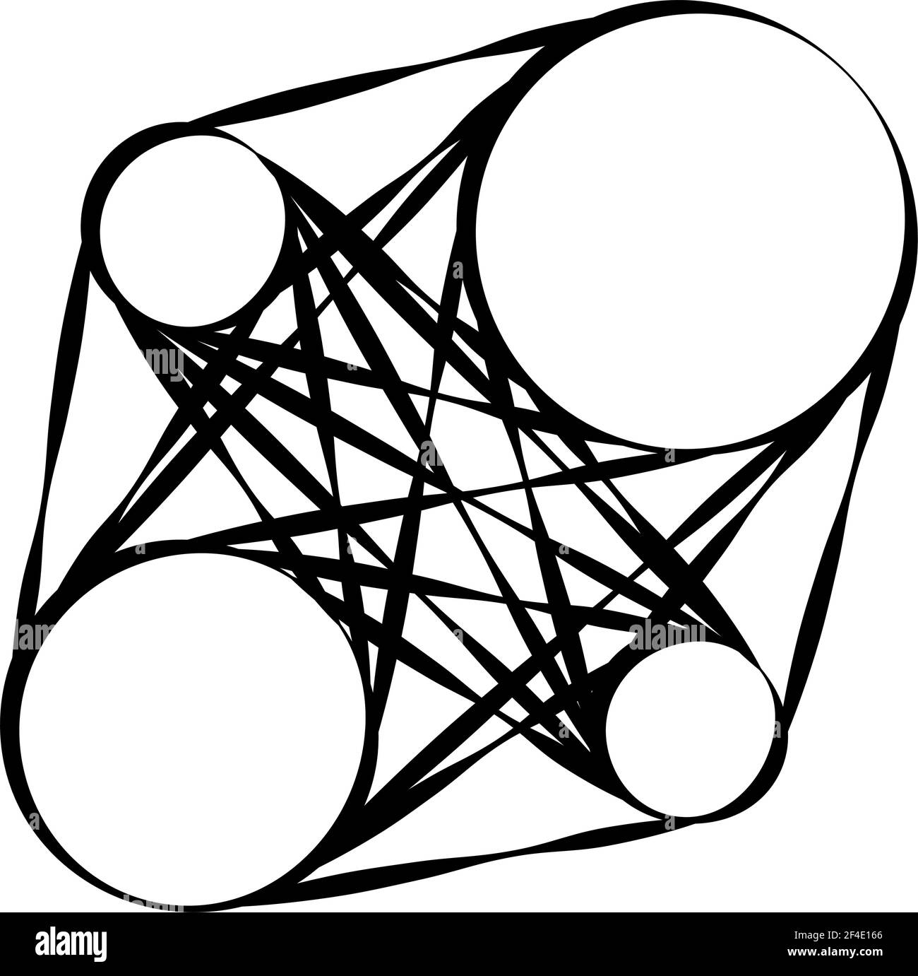 Abstraktes Motiv, Mandala Form Design Element - Stock Illustration, Clip Art Grafiken Stock Vektor