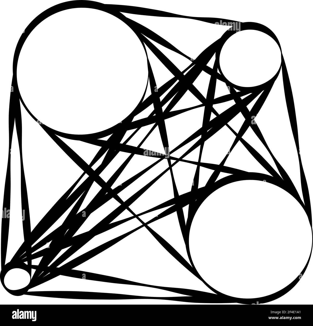 Abstraktes Motiv, Mandala Form Design Element - Stock Illustration, Clip Art Grafiken Stock Vektor