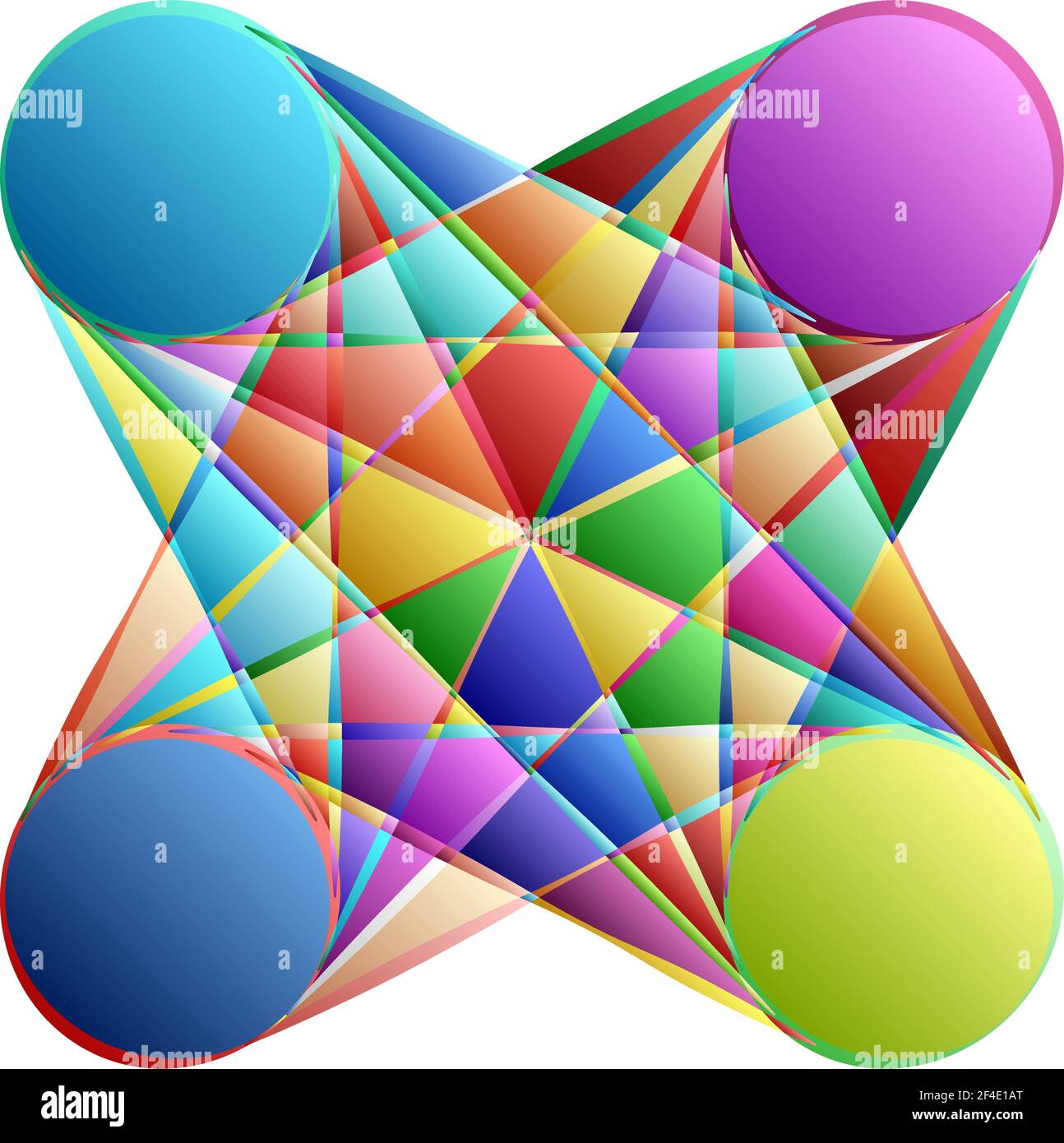 Abstraktes Motiv, Mandala Form Design Element - Stock Illustration, Clip Art Grafiken Stock Vektor