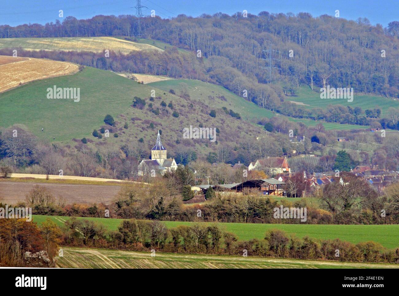 EAST MEON VOM ALTEN WINCHESTER HILL, HAMPSHIRE Stockfoto