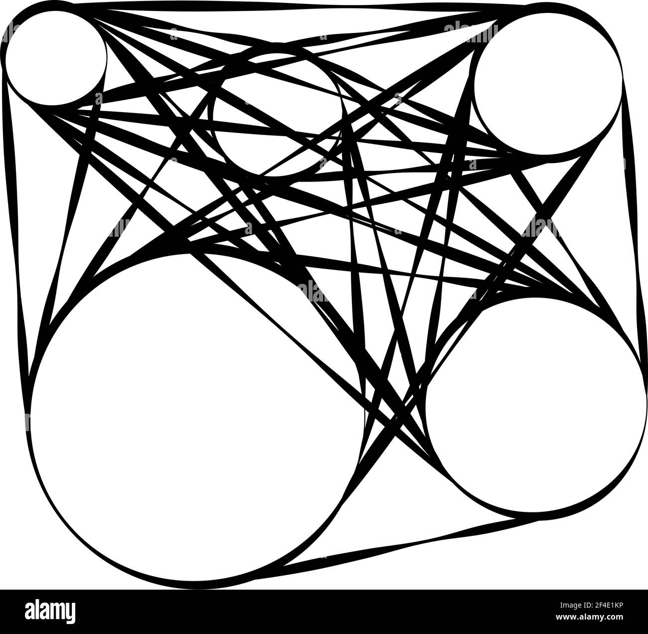 Abstraktes Motiv, Mandala Form Design Element - Stock Illustration, Clip Art Grafiken Stock Vektor