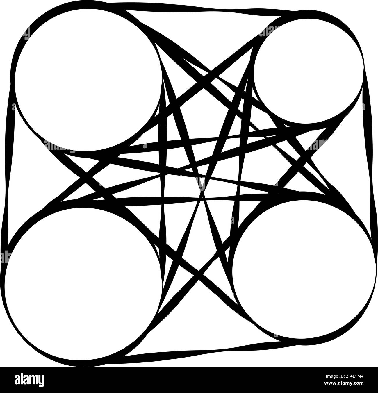 Abstraktes Motiv, Mandala Form Design Element - Stock Illustration, Clip Art Grafiken Stock Vektor