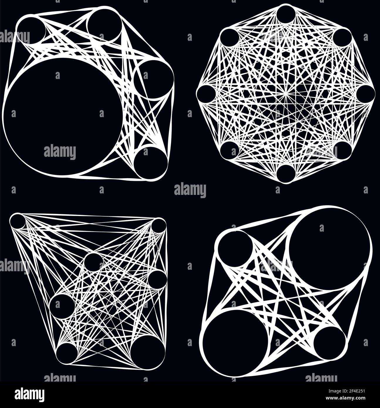 Abstraktes Motiv, Mandala Form Design Element - Stock Illustration, Clip Art Grafiken Stock Vektor