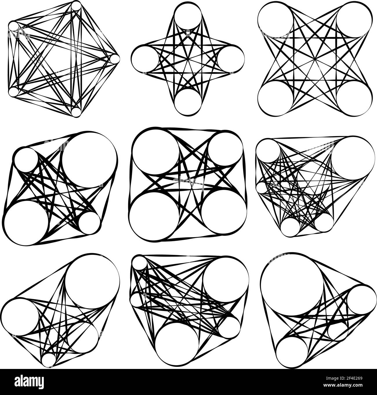 Abstraktes Motiv, Mandala Form Design Element - Stock Illustration, Clip Art Grafiken Stock Vektor