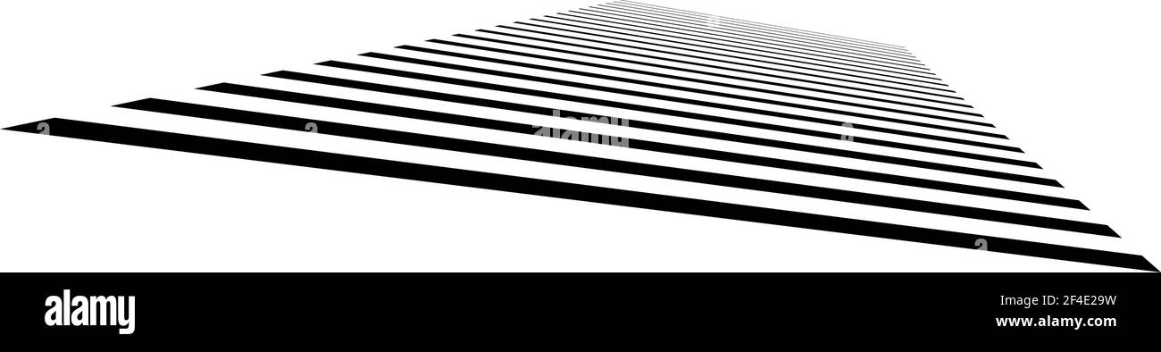 Parallele gerade Linien, Streifen in Perspektive, 3d – Stock Illustration, Clip Art Grafiken Stock Vektor