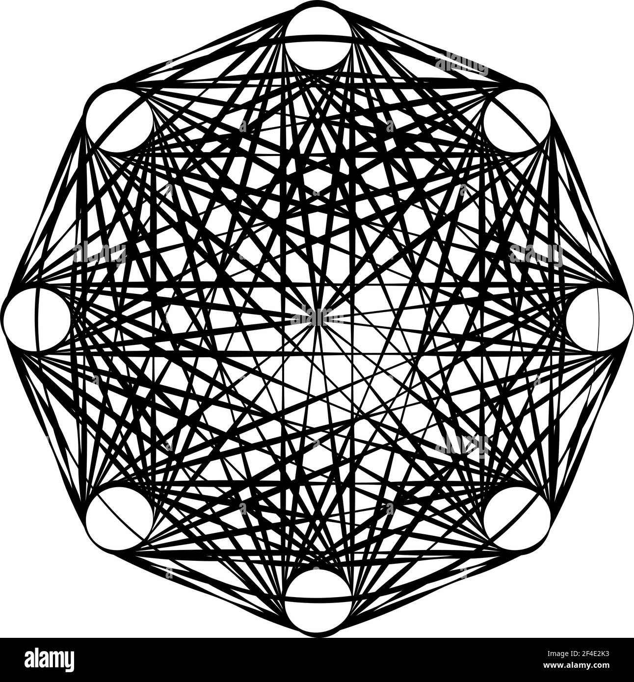 Abstraktes Motiv, Mandala Form Design Element - Stock Illustration, Clip Art Grafiken Stock Vektor