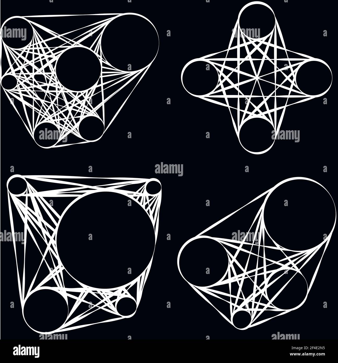 Abstraktes Motiv, Mandala Form Design Element - Stock Illustration, Clip Art Grafiken Stock Vektor