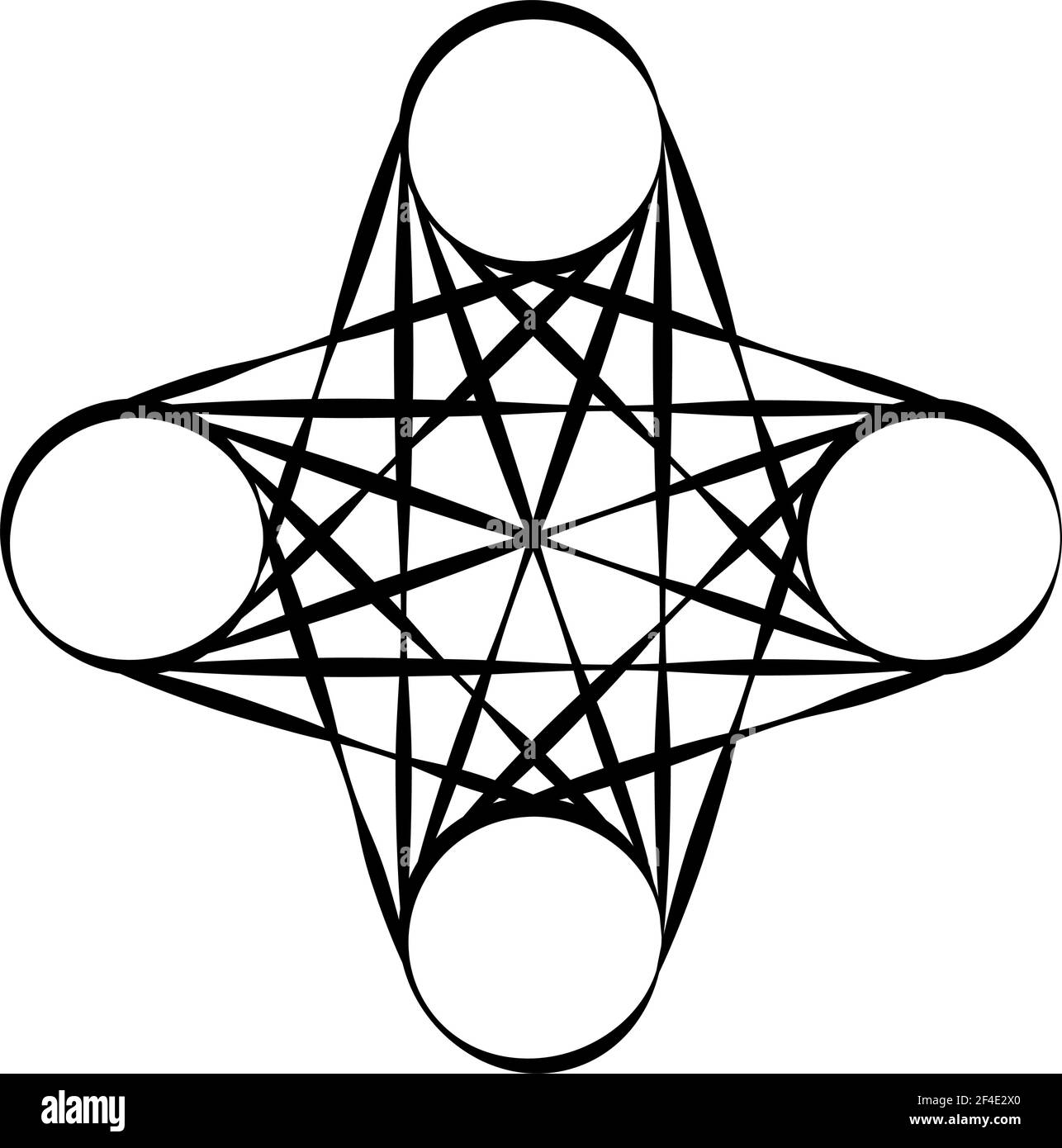 Abstraktes Motiv, Mandala Form Design Element - Stock Illustration, Clip Art Grafiken Stock Vektor