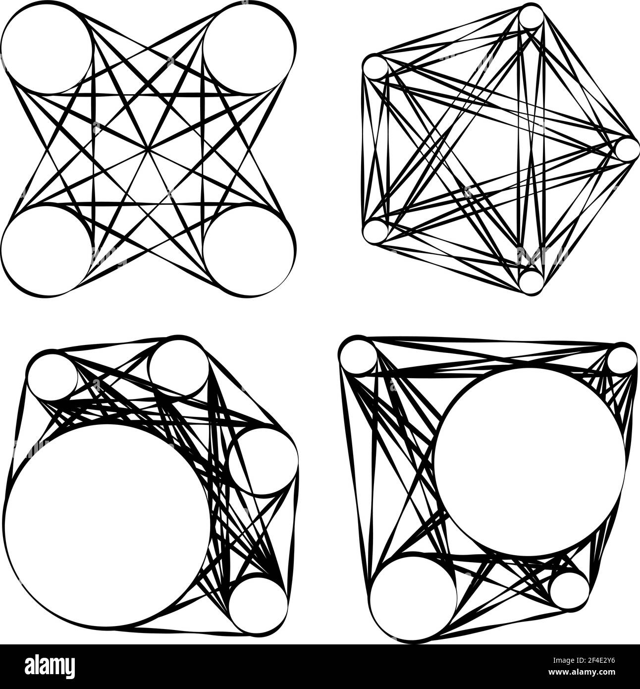 Abstraktes Motiv, Mandala Form Design Element - Stock Illustration, Clip Art Grafiken Stock Vektor