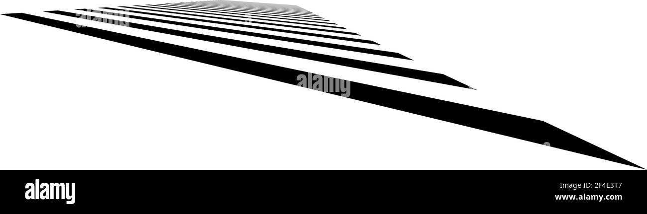 Parallele gerade Linien, Streifen in Perspektive, 3d – Stock Illustration, Clip Art Grafiken Stock Vektor